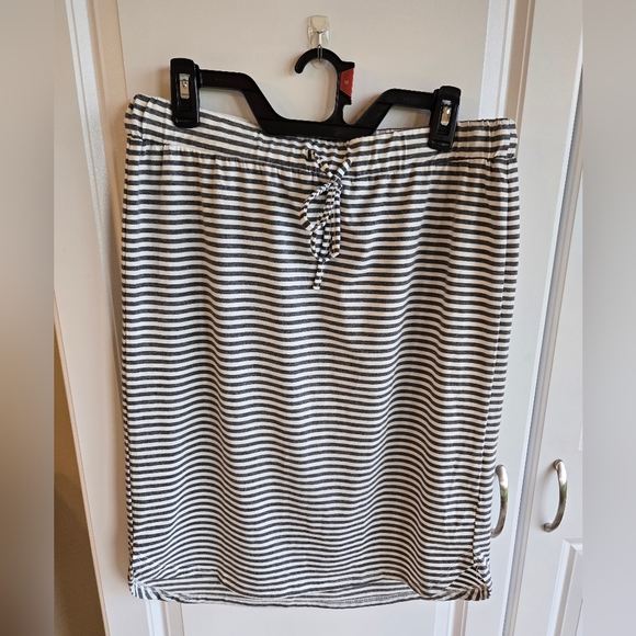 Tickled teal Dresses & Skirts - TT5 Tickled Teal Mabel Weekend Skirt Charcoal White Thin Stripe